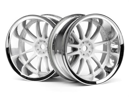 HPI - HP3285 - Work Xsa 02C Wheel 26Mm Chrome/White (9Mm Offset)