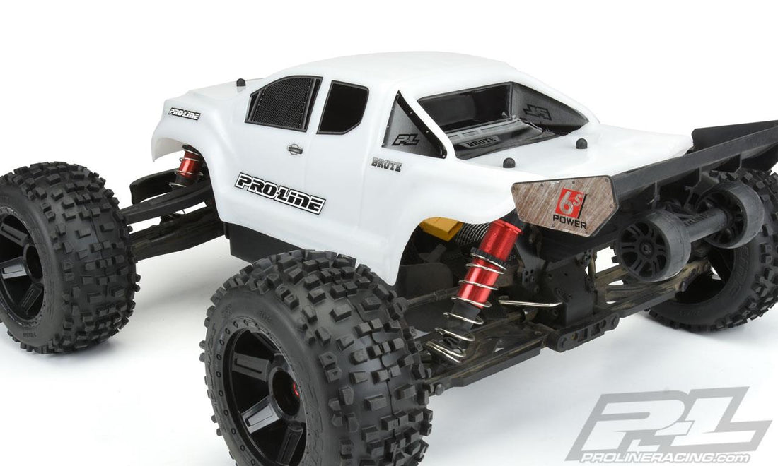 Pro-Line - PL3526-15 - Pre-Cut Brute Bash Armor (White) Body for ARRMA Outcast 6S & Notorious 6S