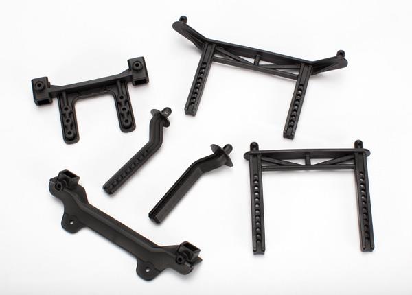 Traxxas - TRX3619 - Body mounts, front & rear/ body mount posts, front & rear (adjustable)/ 2.5x18mm screw pins (4)