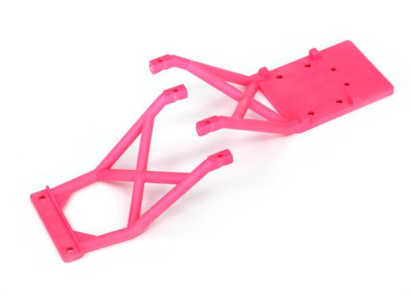 Traxxas - TRX3623P - Skid plates, front & rear (pink)