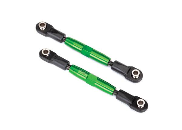 Traxxas - TRX3643G - Camber links, front (TUBES green-anodized, 7075-T6 aluminum, stronger than titanium) (83mm) (2)/ rod ends, rear (4)/ rod ends