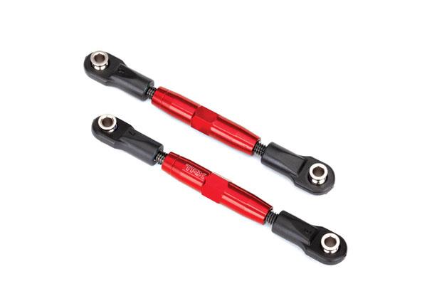 Traxxas - TRX3643R - Camber links, front (TUBES red-anodized, 7075-T6 aluminum, stronger than titanium) (83mm) (2)/ rod ends