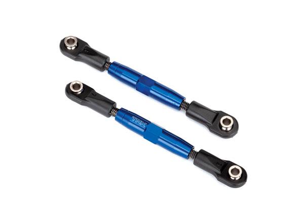 Traxxas - TRX3643X - Camber links, front (TUBES blue-anodized, 7075-T6 aluminum, stronger than titanium) (83mm) (2)/ rod ends, rear (4)/ rod ends