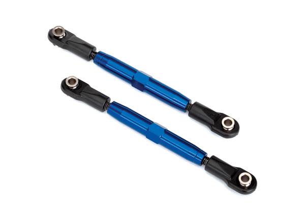Traxxas - TRX3644X - Camber links, rear (TUBES blue-anodized, 7075-T6 aluminum, stronger than titanium) (73mm) (2)/ rod ends, rear (4)/ rod ends, fron