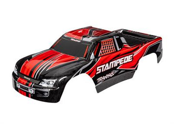 Traxxas - TRX3651 - Body, Stampede® (also fits Stampede® VXL), red (painted, decals applied)