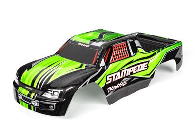 Traxxas - TRX3651G - Body, Stampede® (also fits Stampede® VXL), green (painted, decals applied)