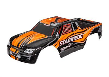 Traxxas - TRX3651T - Body, Stampede® (also fits Stampede® VXL), orange (painted, decals applied)