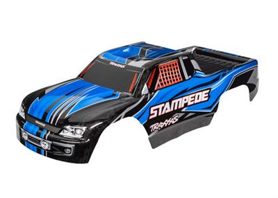 Traxxas - TRX3651X - Body, Stampede® (also fits Stampede® VXL), blue (painted, decals applied)