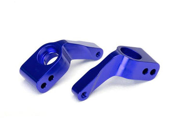 Traxxas - TRX3652A - Stub axle carriers, Rustler®/Stampede®/Bandit (2), 6061-T6 aluminum (blue-anodized)/ 5x11mm ball bearings (4)