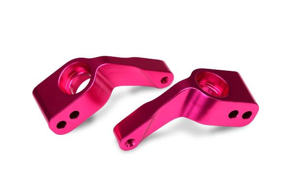 Traxxas - TRX3652P - Stub axle carriers, Rustler®/Stampede®/Bandit (2), 6061-T6 aluminum (pink-anodized)/ 5x11mm ball bearings (4)