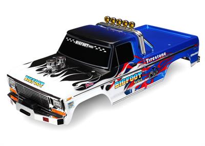 Traxxas - TRX3653 - Body, Bigfoot® No. 1 Flame, Officially Licensed replica (painted, decals applied)