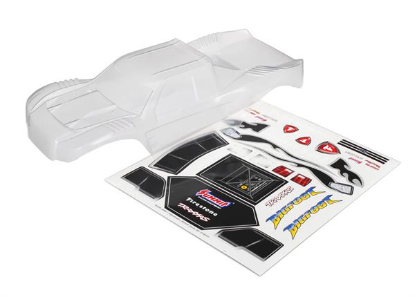 Traxxas - TRX3657 - Body, Bigfoot 4X4®, Officially Licensed replica (clear, requires painting)/ window masks/ decal sheet