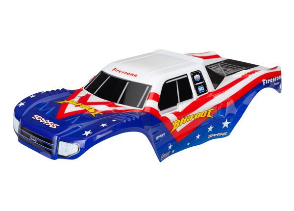 Traxxas - TRX3676 - Bigfoot® Karosseri i Amerikanske farver,, Officially Licensed replica (Passer kun til Bigfoot)