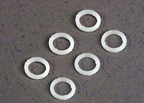 Traxxas - TRX3685 - White plastic washers (5x8x1.0mm) (6)