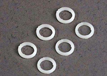 Traxxas - TRX3685 - White plastic washers (5x8x1.0mm) (6)