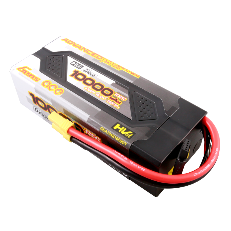 GensAce - B-100C-10000-4S2P-HC-61-HV-GT - 15.2V 10.000 mAh 100C Lipo Hardcase Batteri med EC5 stik