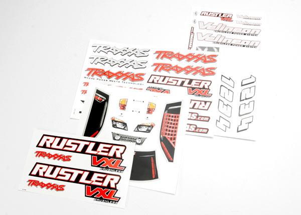 Traxxas - TRX3713R - Decal sheets, Rustler® VXL
