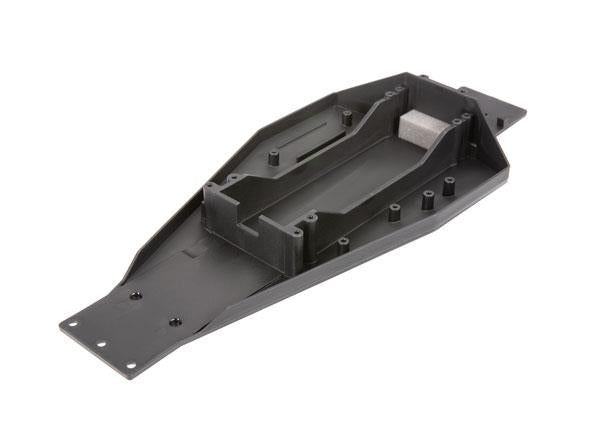 Traxxas - TRX3728 - Lower chassis (black) (166mm long battery compartment) (fits both flat and hump style battery packs)