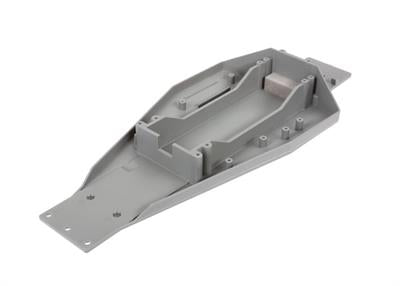 Traxxas - TRX3728A - Lower chassis (gray) (166mm long battery compartment) (fits both flat and hump style battery packs)