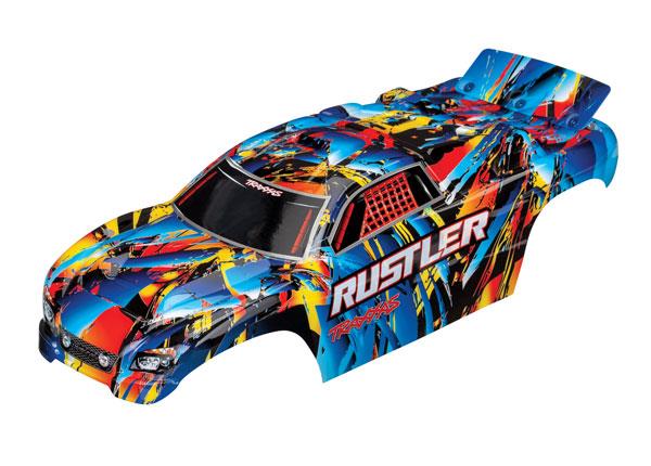 Traxxas - TRX3748 - Rustler® 2WD Karosseri malet i Rock and Roll tema