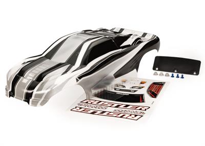 Traxxas - TRX3750L - Body, Rustler®, ProGraphix® (graphics are printed, requires paint & final color application)/ wing/ decal sheet