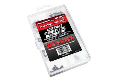 Traxxas - TRX3789X - Rustfrit Hardware Kit, til Slash  VXL, Bandit VXL, Stampede VXL, Rustler VXL,