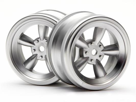 HPI - HP3815 - VINTAGE 5 SPOKE WHEEL 26mm MATTE CHROME 0mm OFFSET