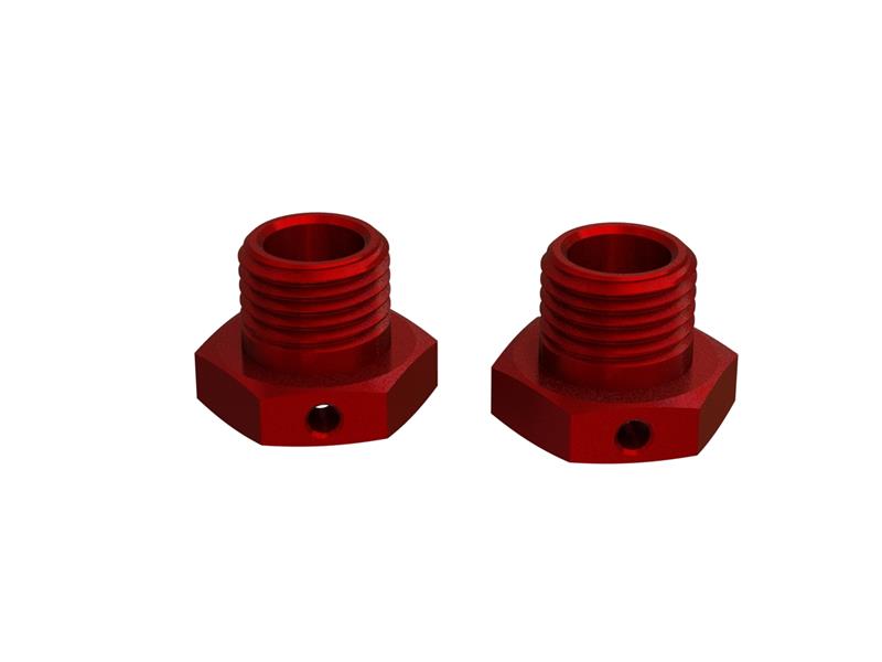 Arrma - ARA311035 - ALUMINUM WHEEL HEX 17MM (14.6MM THICK, RED) (2PCS)