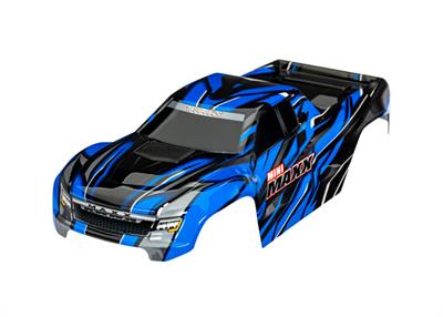 Traxxas - TRX10711-BLUE - Body, Mini Maxx®, blue (painted, decals applied)