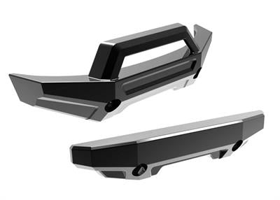 Traxxas - TRX10735-BLKCR - Bumper Front & Rear Black Chrome Mini Maxx