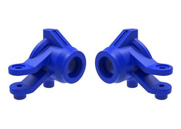 Traxxas - TRX10736-BLUE - Steering Blocks Blue (Pair) Mini Maxx