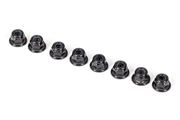 3mm Lock Nut Flanged Black (8)