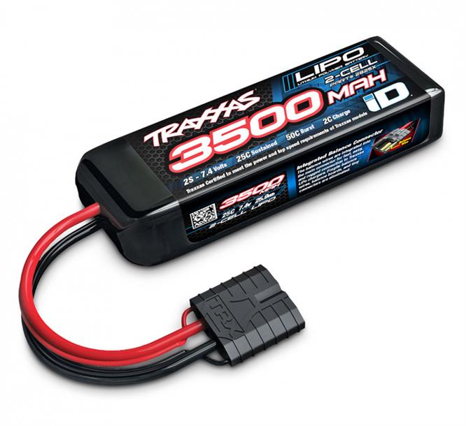 Traxxas - TRX2825x - 7,4V Lipo batteri med 3500 mAh, 25C, hardcase og Traxxas ID stik