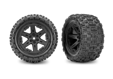 Tires and Wheels RXT Black 2.8" 2WD Rear (2)