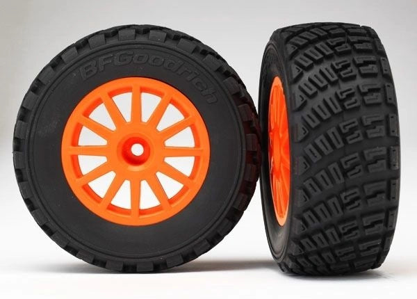 BFGoodrich® Rally dæk limet på orange rally fælge med 12 mm hex - 2 stk
