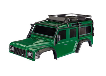 Traxxas - TRX8050-GRN - Body Land Rover Defender Clipless Complete Green