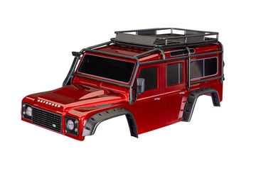 Traxxas - TRX8050-RED - Body Land Rover Defender Clipless Complete Red