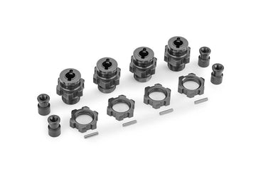 Wheel Hub & Nuts 17mm Alu Gray (4) Jato 4x4