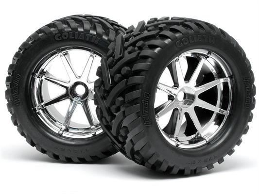 Mounted Goliath Tire 178X97Mm On Blast Wheel Crm