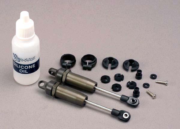 Traxxas - TRX4760 - Shocks, long (hard-anodized & PTFE-coated T6 aluminum) w/o springs (front) (2)