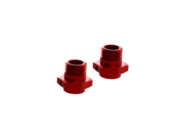 Wheel Hex Aluminium 17mm/16.5mm Red (2)