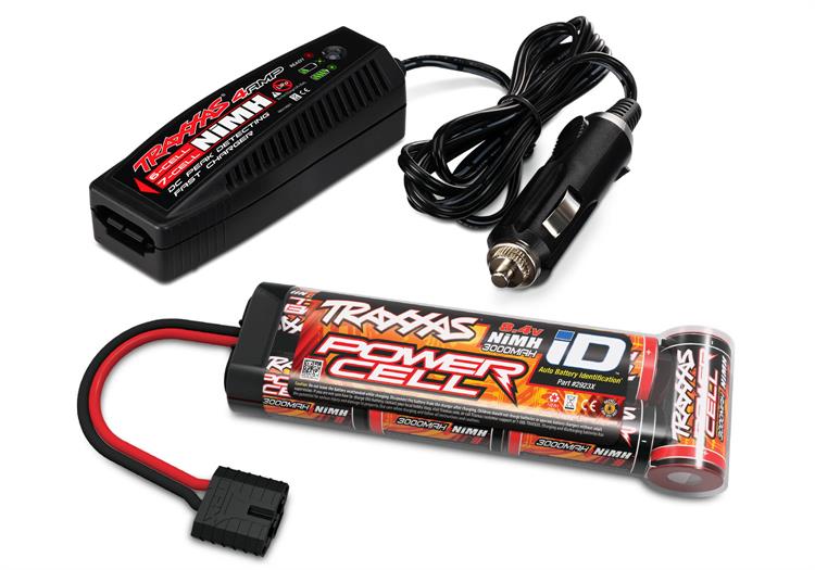 Traxxas - TRX37054-61 - 1/10 Rustler 2WD med LED lys og Batteri/oplader