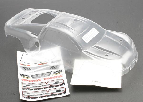 Traxxas - TRX5320 - Body, Revo® (Platinum Edition) (clear, requires painting)/decal sheet