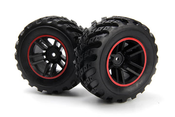 Spryte Wheels/Tires Assembled (Black/Red)