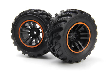 Spryte Wheels/Tires Assembled (Black/Orange)