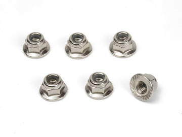M4 Flanged Lock Nuts (6pcs)