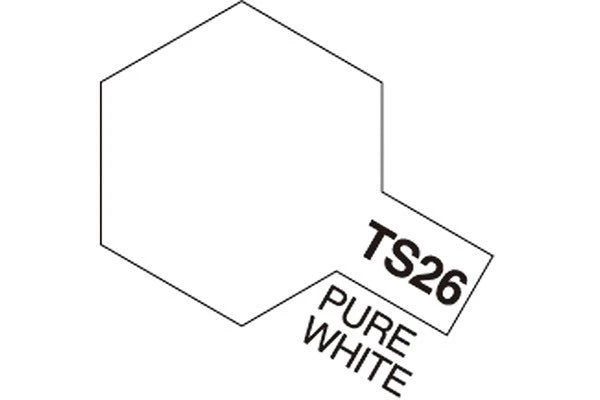 Tamiya - TS-26 -  Pure White (Gloss) - Spraypaint - 100 ml