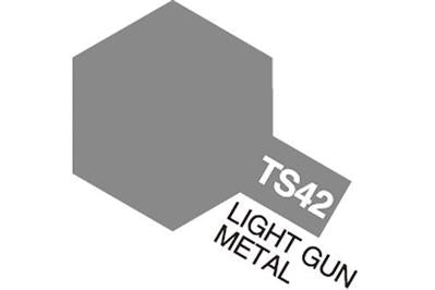 Tamiya - TS-42 - Light Gun Metal (Gloss) - Spraymaling - 100 ml