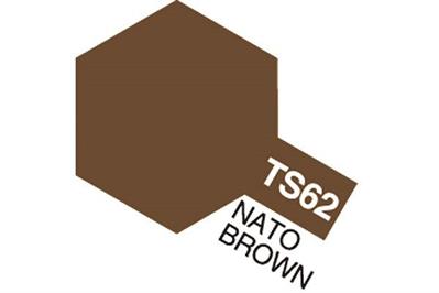 Tamiya - TS-62 - NATO Brown (Flat) - Spraymaling - 100 ml