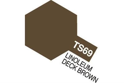 Tamiya - TS-69 - Linoleum Deck Brown (Flat) - Spraymaling - 100 ml